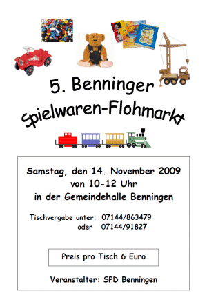 Plakat Spielzeugflohmarkt 09