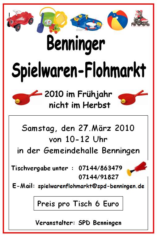 Plakat Spielzeugflohmarkt 09